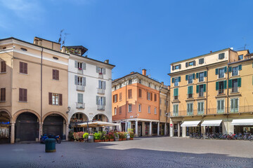 Fototapeta premium Piazza Andrea Mantegna, Mantua, Italy