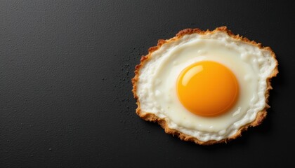 Spooky Fried Egg Art on Dark Surface