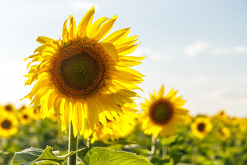 Sunflower field in full bloom
