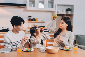 Family spends their free time together