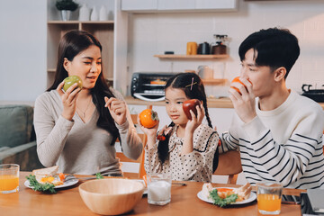 Family spends their free time together
