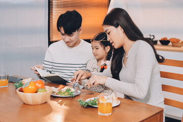 Family spends their free time together