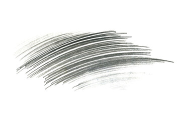 Monochrome dynamic pencil stroke texture, hand drawn line art illustration in grey graphite pencil, perfect isolated element for backgrounds, texture overlays and artistic design projects.
