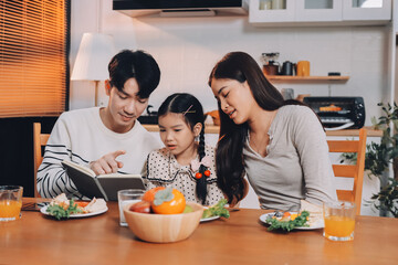 Family spends their free time together