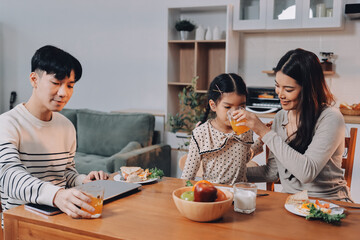 Family spends their free time together