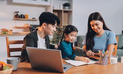 Family spends their free time together