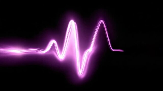 Vibrant Heartbeat: A dynamic visualization of a pulse, resonating with life and energy, painted with electric energy.