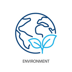 Environment thin line vector icons.