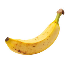 Ripe Yellow Banana Isolated on Transparent Background for Healthy Eating and Tropical Fruit Illustrations