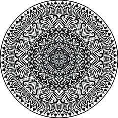 Floral pattern vintage mandala icon vector for your design, every part can be easily editable, can be used in decoration elements, invitation card design, cover page, meditation poster, 