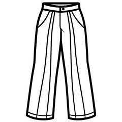 Simple Satin Trousers Vector