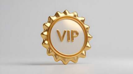 Elegant golden VIP badge symbolizing premium membership, exclusive access, and high-value recognition for special clients and loyal customers.