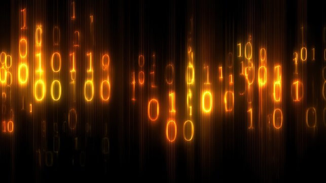 Abstract binary code background