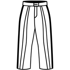 Satin Pants Illustration on White