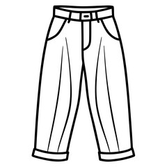 Satin Pants Illustration on White