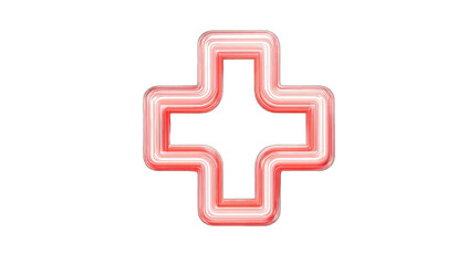 Obraz premium A vibrant pink medical cross