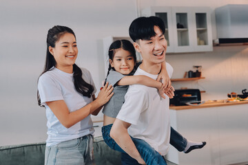 Family spends their free time together