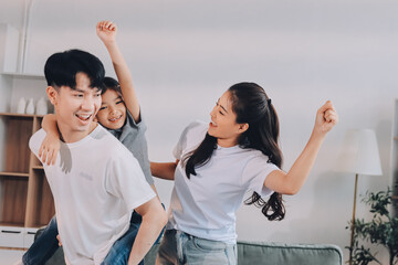Family spends their free time together
