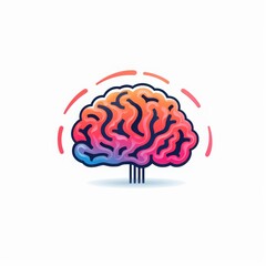 A vibrant and artistic illustration of a brain, symbolizing creativity and intelligence.