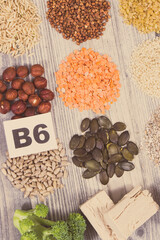 Nutritious food containing natural vitamin B6 and minerals