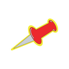 red pin push icon