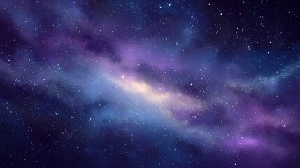 Obraz premium A cosmic vista of nebulas, stars, and stellar dust in a swirling panorama of blues and purples