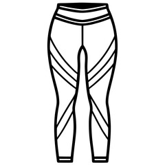 Minimal Workout Leggings Vector