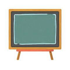 Flat Vector Illustration of a Chalkboard Icon for Classroom Design