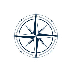 Navigation Compass Rose Graphic Design