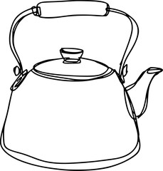Kettle with handle and spout teapot
