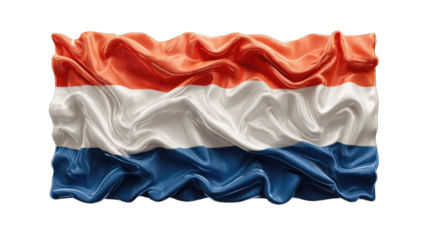 Rippled flag, three horizontal stripes