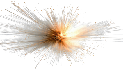 Abstract explosion of light rays