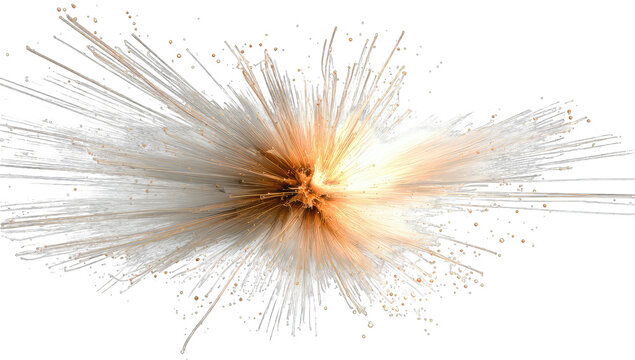 Abstract explosion of light rays