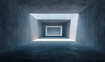 Obraz premium Empty concrete tunnel (1)