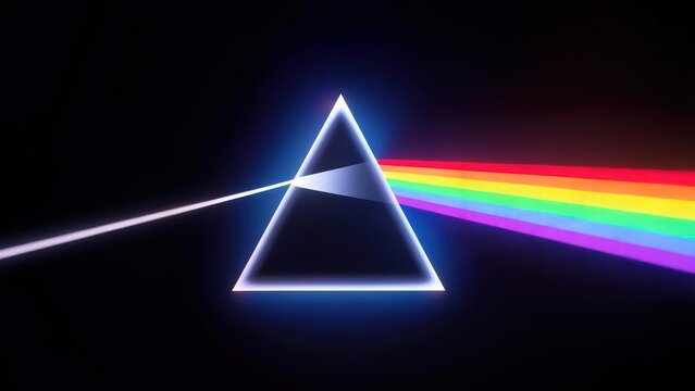 Triangular prism refracting light