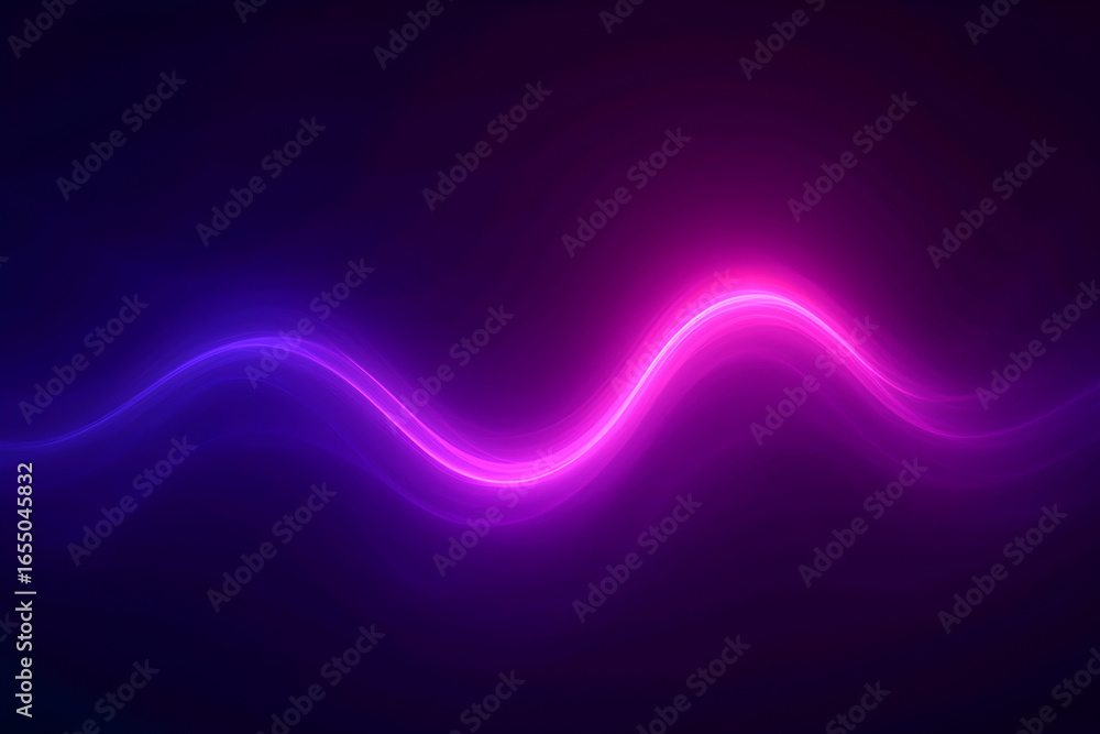 Poster abstract flowing blue and purple waves with a glowing light and motion curve pattern for a stunning 