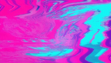 Fototapeta premium Vibrant Glitch Art: Abstract Pink and Cyan Digital Distortion Texture
