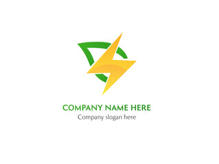 Dynamic Energy Company Logo Design | Green & Yellow Lightning Symbol
