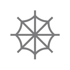 Minimalist gray spiderweb graphic insect arachnid