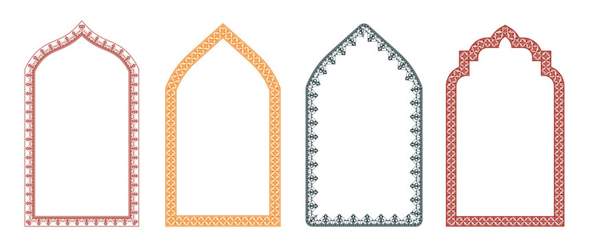 Geometric frame border collection modern text box plant artwork