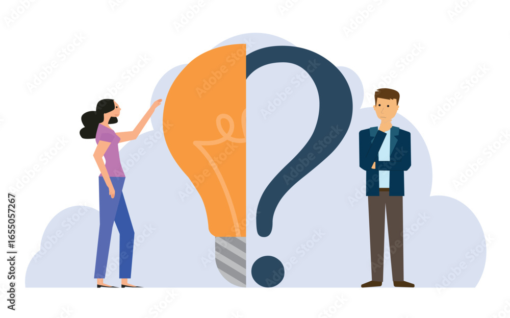Poster questions and answers, problems and solutions, decisions and business problems, business decisions t