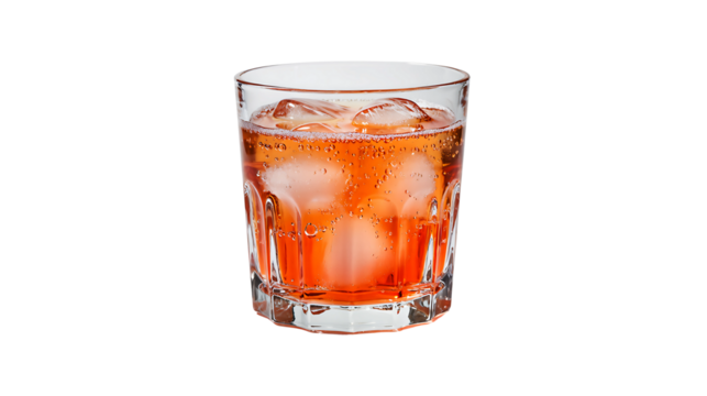  Refreshing Orange Cocktail with Ice – Summer Drink, Citrus Beverage, and Cold Glass Illustration