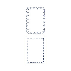 Hand drawn doodle frames collection