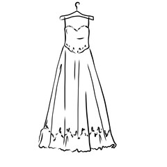 Wedding illustration clip art svg vector line art l