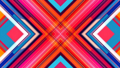 Abstract, vibrant, symmetrical pattern