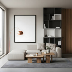 Modern Minimalist Living Room Interior Design Mockup for your projects home decor inspiration Scandinavian style apartment