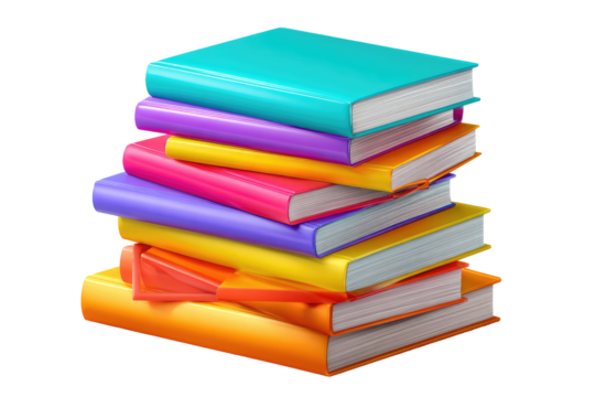 Stack of colorful books