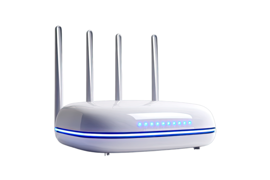Modern white wireless router
