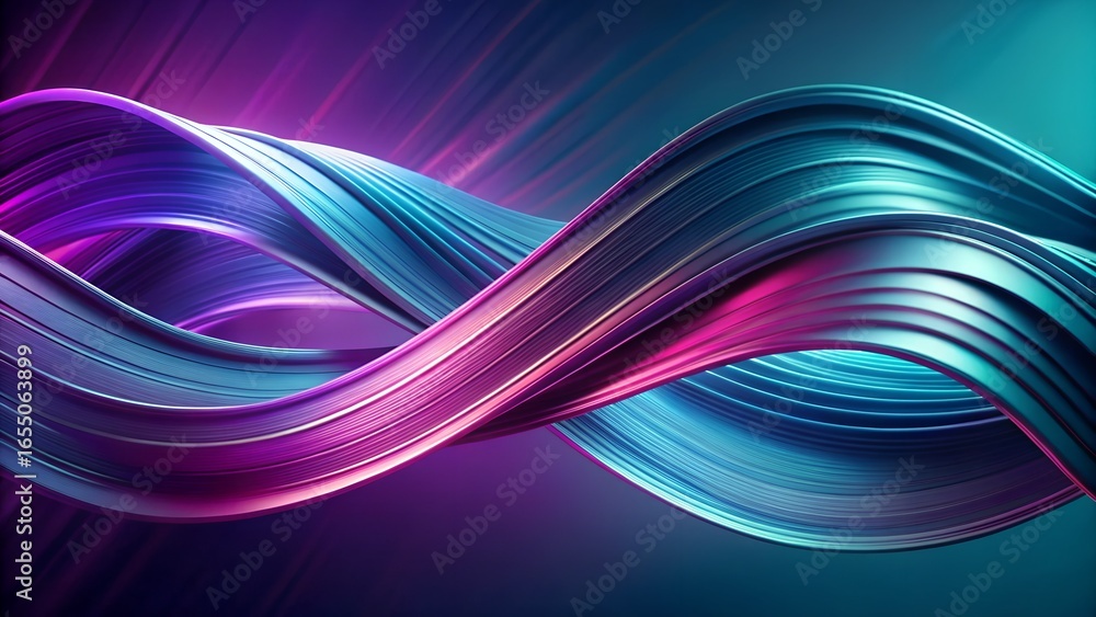 Poster photo of abstract colorful wave background with smooth gradient and vibrant texture for modern desig