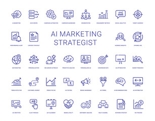 ai marketing strategists toolkit responsibilities collection icons
